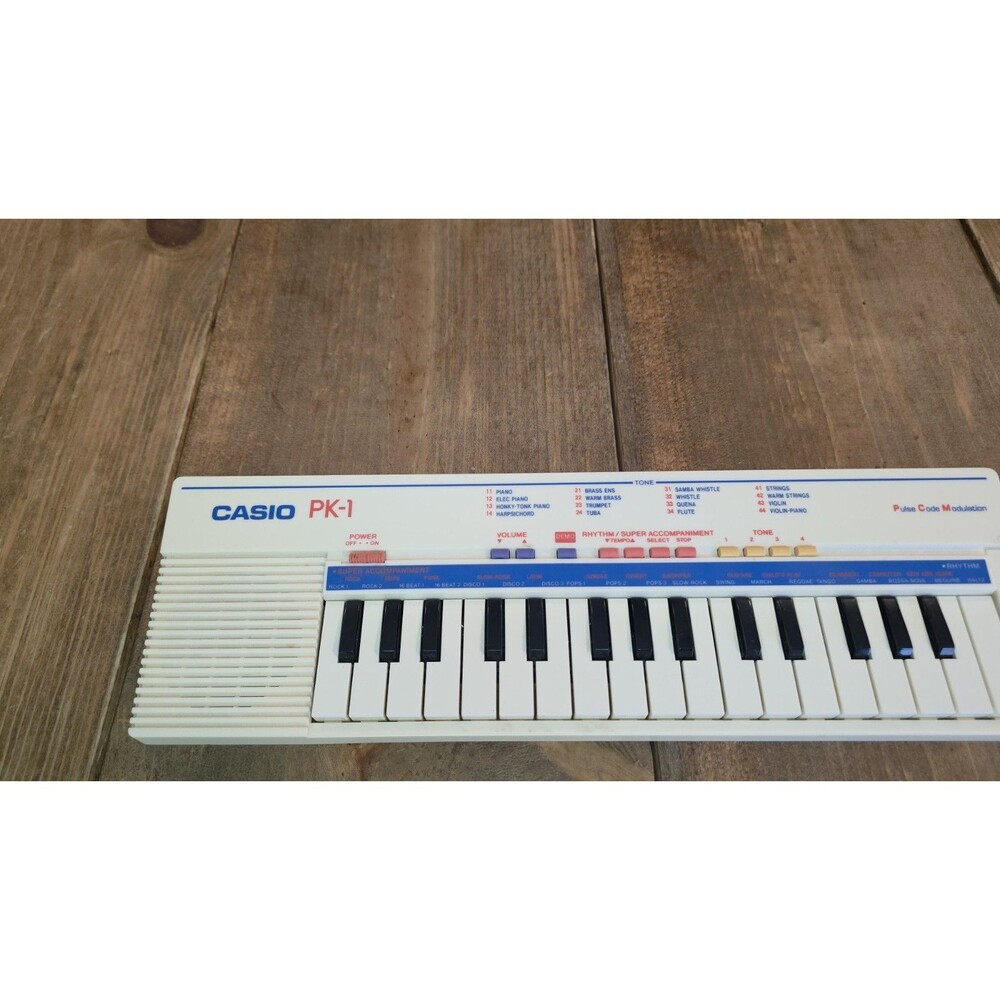Vintage Casio Keyboard Mini Piano PK-1 32 Key Electric Working Retro Instrument